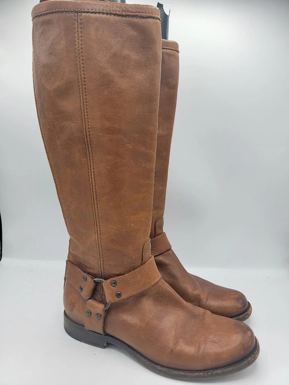 Frye Harness Tall Leather Boots - Brown